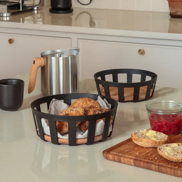 Eva Solo Černý bambusový košík na pečivo Nordic Kitchen 22 cm
