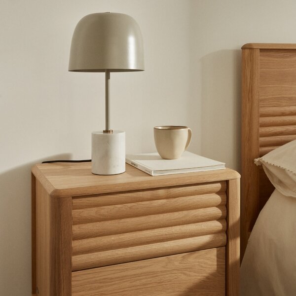 Béžová kovová stolní lampa Kave Home Alish 40 cm