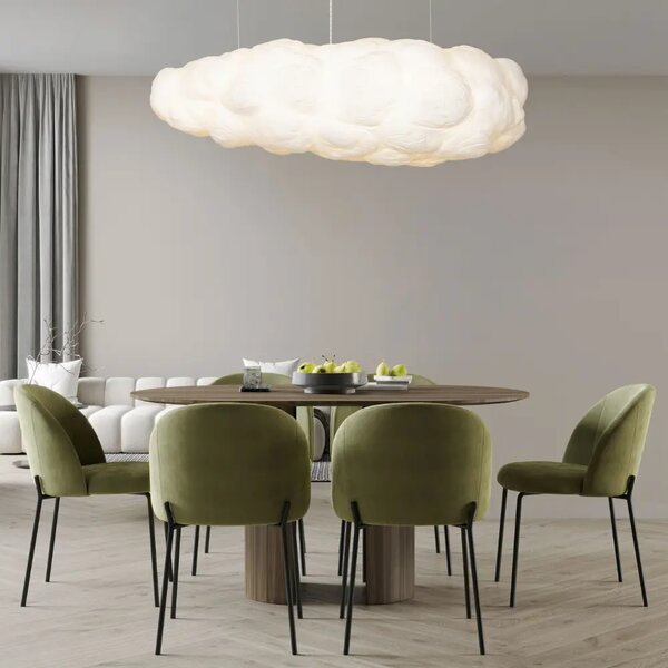 Nova Luce Bílé závěsné světlo Cloud 150 cm