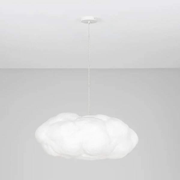 Nova Luce Bílé závěsné světlo Cloud 80 cm
