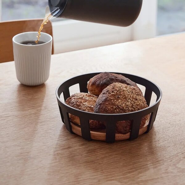 Eva Solo Černý bambusový košík na pečivo Nordic Kitchen 25 cm