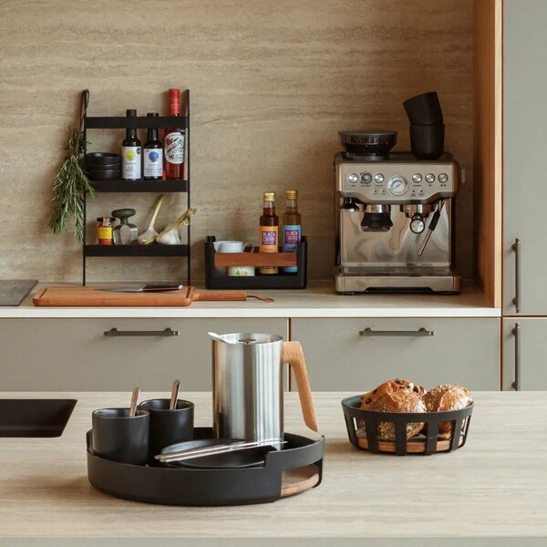 Eva Solo Černý bambusový košík na pečivo Nordic Kitchen 22 cm