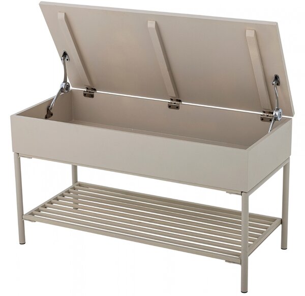 Bloomingville Béžová lakováná lavice Aveline 80 cm s úložným prostorem