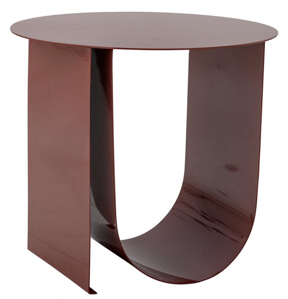 Bloomingville Červený kovový odkládací stolek Cher 43 cm