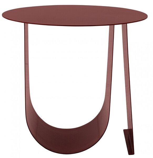 Bloomingville Červený kovový odkládací stolek Cher 43 cm
