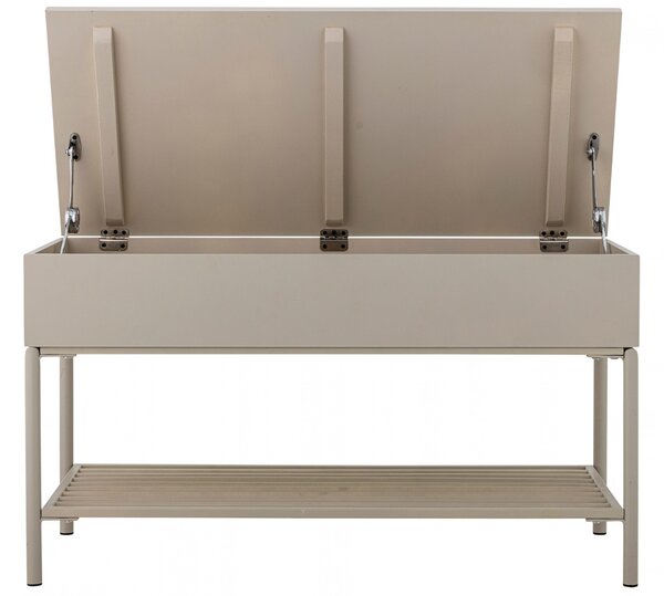 Bloomingville Béžová lakováná lavice Aveline 80 cm s úložným prostorem