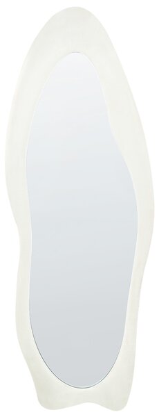 Zrcadlo REIGNY 57 cm 160 cm Umělý samet Bílá