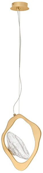 Nova Luce Zlaté kovové závěsné LED světlo Denise 25 cm