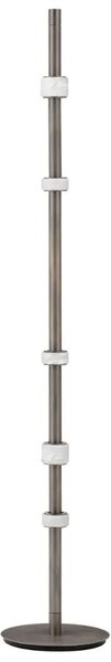 Nova Luce Tmavě šedá kovová stojací LED lampa Marlow 170 cm