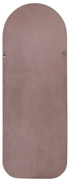 Zrcadlo CULAN 60 cm 160 cm Umělý samet Růžová