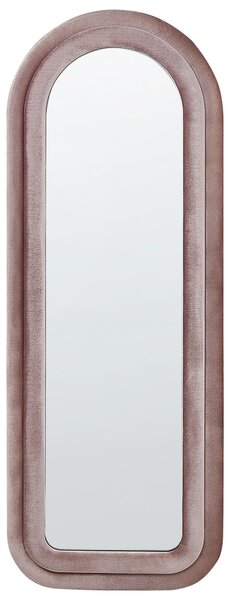 Zrcadlo CULAN 60 cm 160 cm Umělý samet Růžová