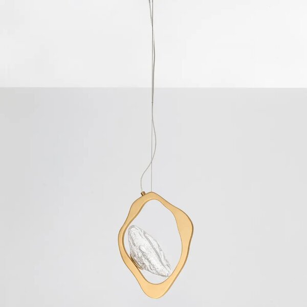Nova Luce Zlaté kovové závěsné LED světlo Denise 25 cm