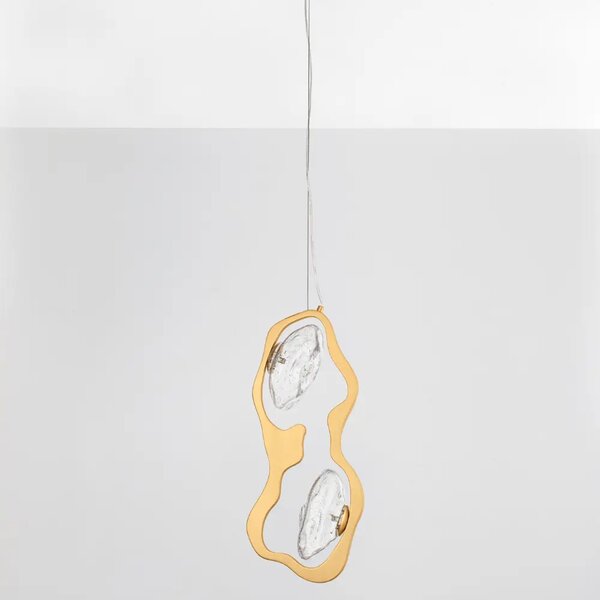 Nova Luce Zlaté kovové závěsné LED světlo Denise 26 cm