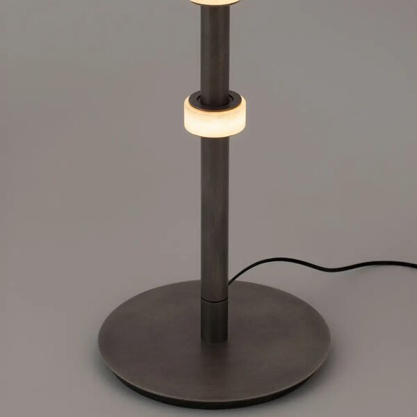 Nova Luce Tmavě šedá kovová stojací LED lampa Marlow 170 cm