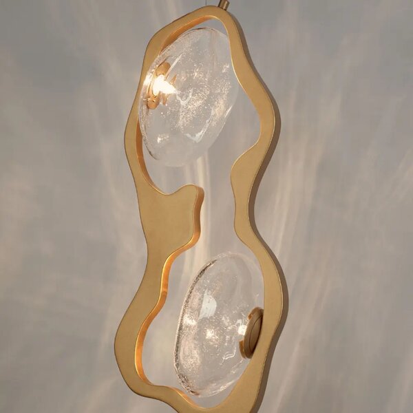 Nova Luce Zlaté kovové závěsné LED světlo Denise 26 cm