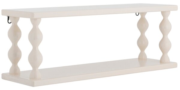 Bloomingville Bílá lakovaná nástěnná police Salino 60 × 17 cm