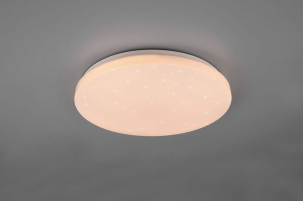 TRIO R62381100 KIRA stropní svítidlo LED D380mm 18W/2000lm 3000-6000K bílá, RGB, stmívatelné, dálkový ovladač, starlight efekt