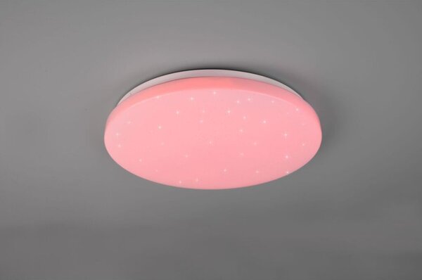 TRIO R62381100 KIRA stropní svítidlo LED D380mm 18W/2000lm 3000-6000K bílá, RGB, stmívatelné, dálkový ovladač, starlight efekt