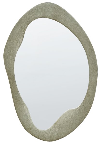 Zrcadlo LENAX 59 cm 90 cm Umělý samet Olivově zelená