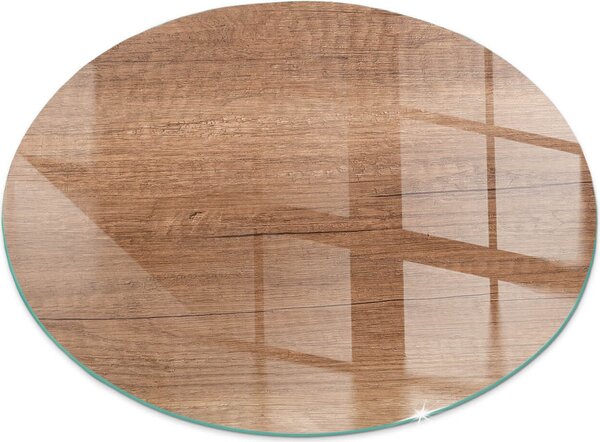Sklenný podlahový panel pro Fi 100 cm - Sklenný krbový panel - Sklenný krbový panel - Ochranné sklo - Ochranný panel proti jiskrám - Sklenný podlahový panel proti ohni - Tepelná ochrana - Ochrana podlahy ze skla - Pírodní devná struktura