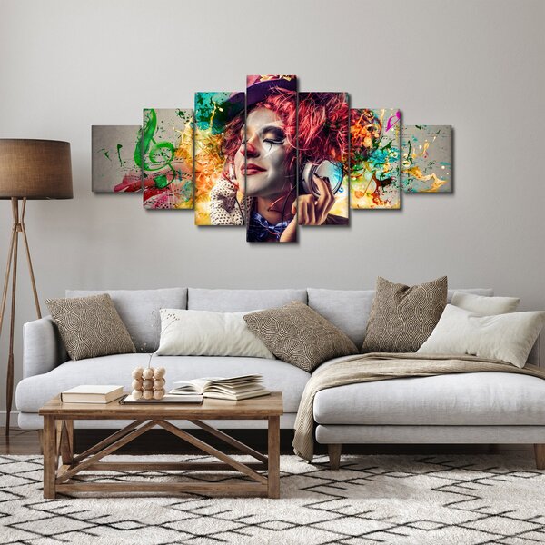 Obraz - Umělkyně se sluchátky (210x100 cm)