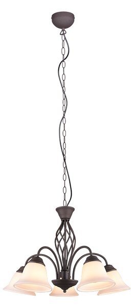 TRIO 101000524 RUSTICA závěsné svítidlo D600mm 5xE14 rezavá