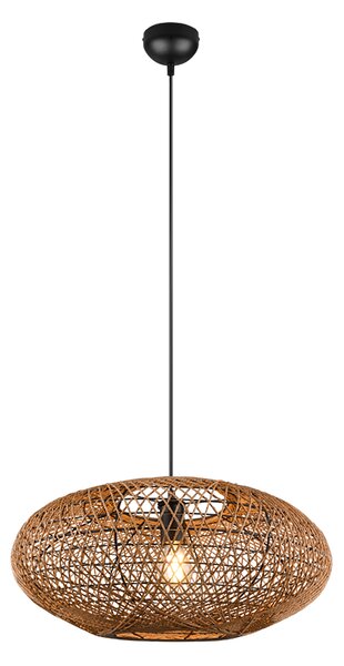 TRIO 312300136 HEDDA závěsné svítidlo D520mm 1xE27 matná černá, sisal