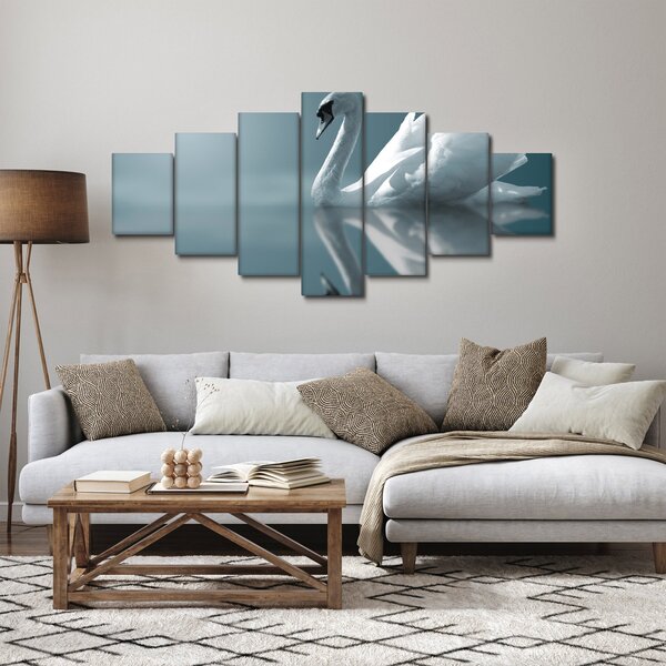 Obraz - Bílá labuť (210x100 cm)