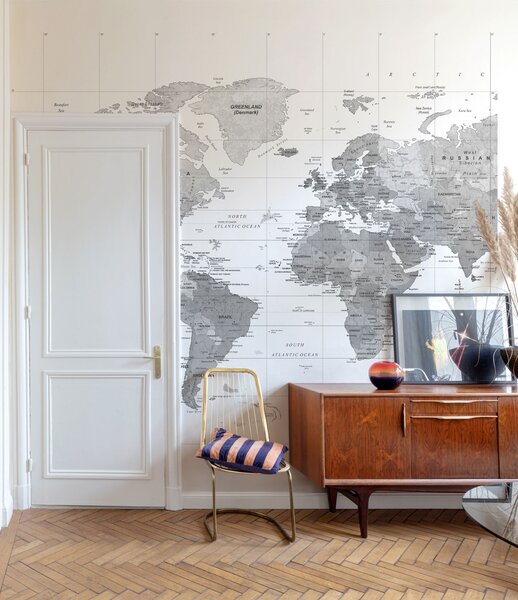 Vliesová fototapeta na zeď, Mapa Světa, ML3002, Mural Young Edition, Grandeco