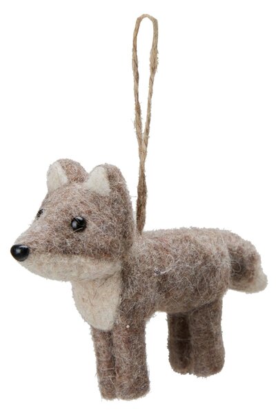 Závěsná dekorace vlněné zvířátko Fox Beige Wikholm Form
