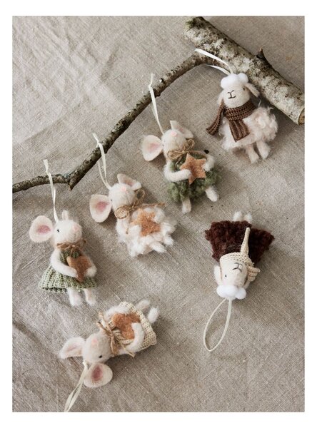 Závěsná dekorace Mouse Beige - set 2 ks Wikholm Form