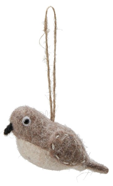 Závěsná dekorace vlněné zvířátko Bird Beige Wikholm Form