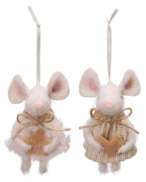 Závěsná dekorace Mouse Beige - set 2 ks Wikholm Form