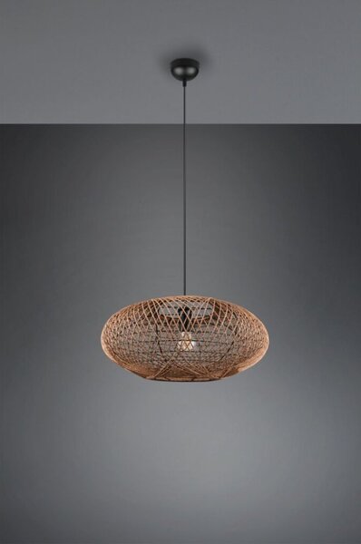 TRIO 312300136 HEDDA závěsné svítidlo D520mm 1xE27 matná černá, sisal
