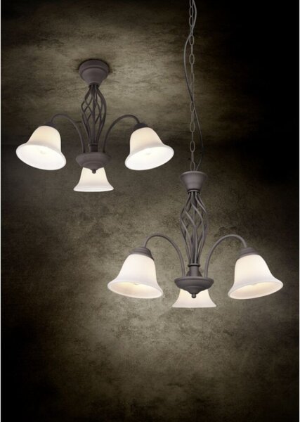 TRIO 601000324 RUSTICA stropní svítidlo D550mm 3xE14 rezavá