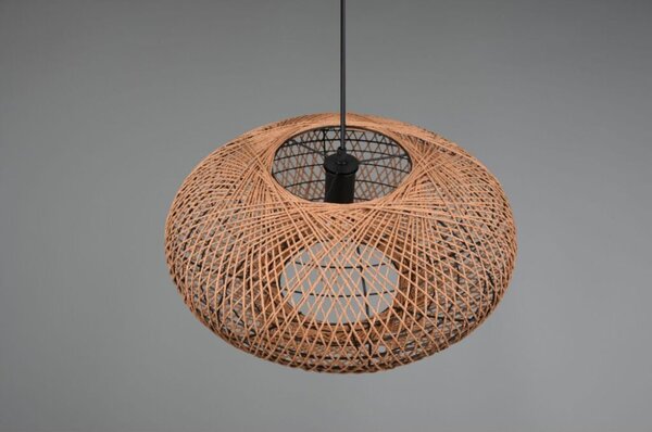 TRIO 312300136 HEDDA závěsné svítidlo D520mm 1xE27 matná černá, sisal