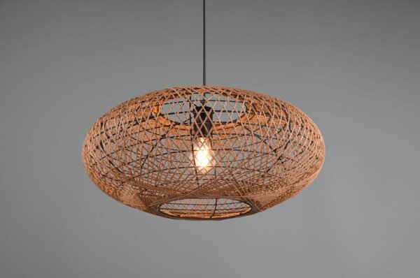 TRIO 312300136 HEDDA závěsné svítidlo D520mm 1xE27 matná černá, sisal