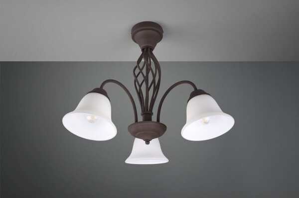 TRIO 601000324 RUSTICA stropní svítidlo D550mm 3xE14 rezavá