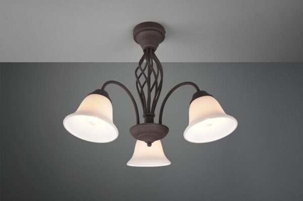 TRIO 601000324 RUSTICA stropní svítidlo D550mm 3xE14 rezavá