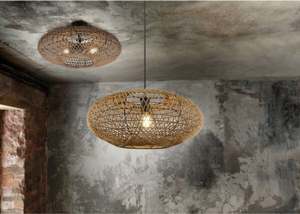 TRIO 312300136 HEDDA závěsné svítidlo D520mm 1xE27 matná černá, sisal