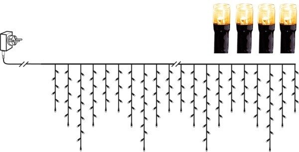 Eglo 410823 - LED Venkovní vánoční řetěz GOLDEN 240xLED 6,4m teplá bílá IP44
