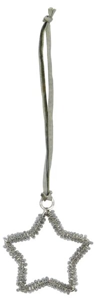 House Doctor Set čtyř stříbrných vánočních ozdob Connect 5,5 cm
