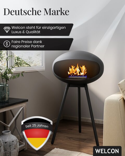 Bioetanolový krb a krb Copenhagen | etanolový krb v erné barv | bezpenostní hoák s certifikátem