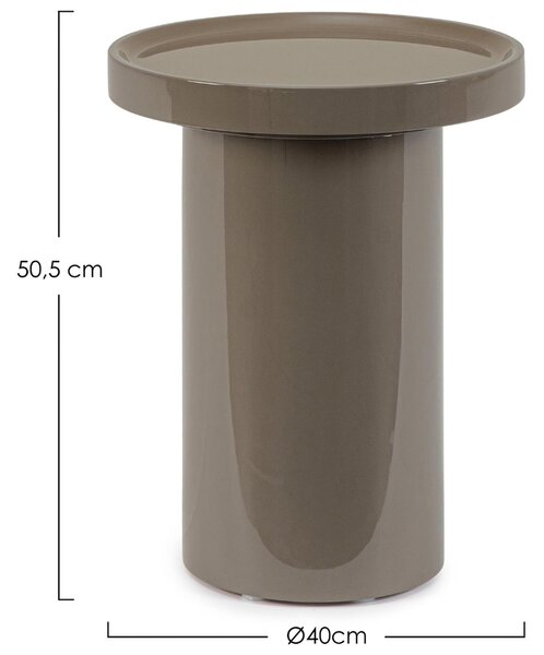 Bizzotto Hnědošedý odkládací stolek Otilia Ø40 cm