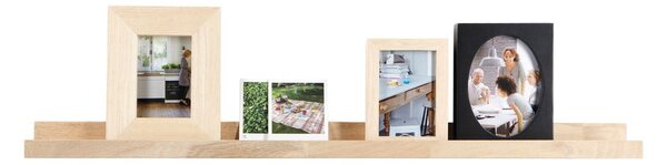 Police na obrázky z dubového dřeva v přírodní barvě 100 cm Photoframe – vtwonen