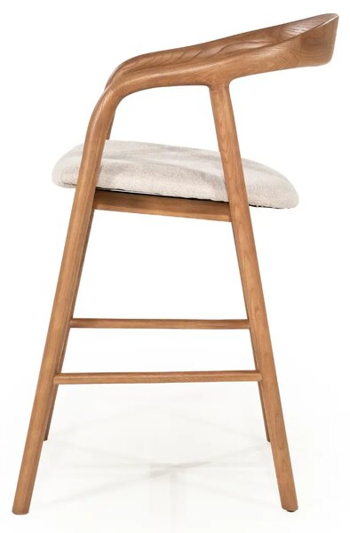 Eleonora Světle hnědá dřevěná barová židle Rayven 65 cm