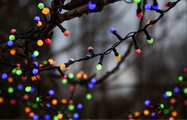 Eglo -LED Venkovní vánoční řetěz BERRY MINI 700xLED/8 funkcí 19m multicolor IP44