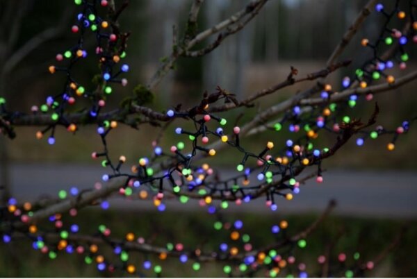 Eglo -LED Venkovní vánoční řetěz BERRY MINI 700xLED/8 funkcí 19m multicolor IP44