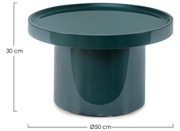Bizzotto Zelený konferenční stolek Otilia Ø50 cm