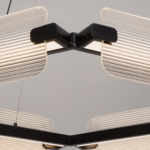 Nova Luce Skleněné závěsné LED světlo Emery 82 cm